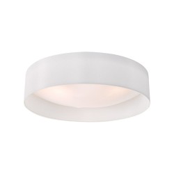 Nysa - White Faux Silk 3 Light Flush with White Diffuser Nysa - White Faux Silk 3 Light Flush with White Diffuser