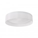 Nysa - White Faux Silk 3 Light Flush with White Diffuser Nysa - White Faux Silk 3 Light Flush with White Diffuser