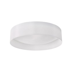 Nysa - White Faux Silk 3 Light Flush with White Diffuser Nysa - White Faux Silk 3 Light Flush with White Diffuser