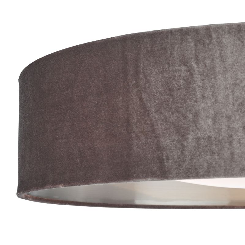 Dar-NYS4837 - Nysa - Mink Velvet 3 Light Flush with White Diffuser