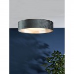 Nysa - Dark Grey Velvet 3 Light Flush with White Diffuser Nysa - Dark Grey Velvet 3 Light Flush with White Diffuser