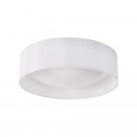 Nysa - White Faux Silk 2 Light Flush with White Diffuser Nysa - White Faux Silk 2 Light Flush with White Diffuser