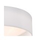 Dar-NYS502 - Nysa - White Faux Silk & White Diffuser 2 Light Flush
