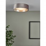 Nysa - Mink Velvet 2 Light Flush with White Diffuser  Nysa - Mink Velvet 2 Light Flush with White Diffuser