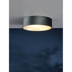 Nysa - Dark Grey Velvet 2 Light Flush with White Diffuser Nysa - Dark Grey Velvet 2 Light Flush with White Diffuser
