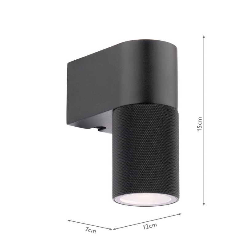 Dar_Vol3-OBI0722 - Obi - Matt Black Wall Lamp IP54