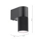 Dar_Vol3-OBI0722 - Obi - Matt Black Wall Lamp IP54