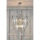 Ceiling Lights - Odile - Crystal & Polished Chrome 6 Light Chandelier Dar-ODI0650 - Odile - Crystal & Polished Chrome 6 Light Chandelier