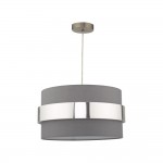 Oki - Shade Only - Grey & Chrome Shade for Pendant