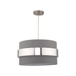 Oki - Shade Only - Grey & Chrome Shade for Pendant Oki - Shade Only - Grey & Chrome Shade for Pendant