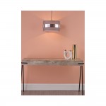 Oki - Shade Only - Grey & Chrome Shade for Pendant
