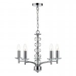Oleana - Crystal and Polished Chrome 5 Light Centre Fitting Oleana - Crystal and Polished Chrome 5 Light Centre Fitting