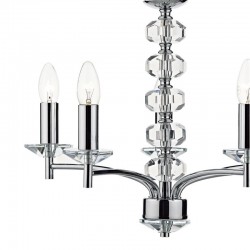Oleana - Crystal and Polished Chrome 5 Light Centre Fitting
