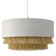 Accessories - Olgia - Ivory with Gold Fringe Fabric Shade for Hanging Pendant Dar-OLG6512 - Olgia - Ivory with Gold Fringe Fabric Shade for Hanging Pendant