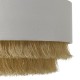 Accessories - Olgia - Ivory with Gold Fringe Fabric Shade for Hanging Pendant Dar-OLG6512 - Olgia - Ivory with Gold Fringe Fabric Shade for Hanging Pendant