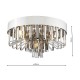 Dar-OLI5410 - Olin - Chrome 5 Light Flush with Smoked Crystal