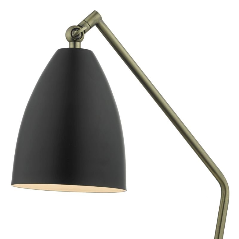 Dar-OLL4154 - Olly - Antique Brass and Black Table Lamp