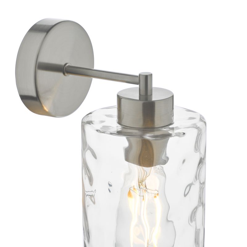 Dar_Vol3-OLS0746 - Olsen - Satin Chrome Wall Lamp with Clear Dimple Glass
