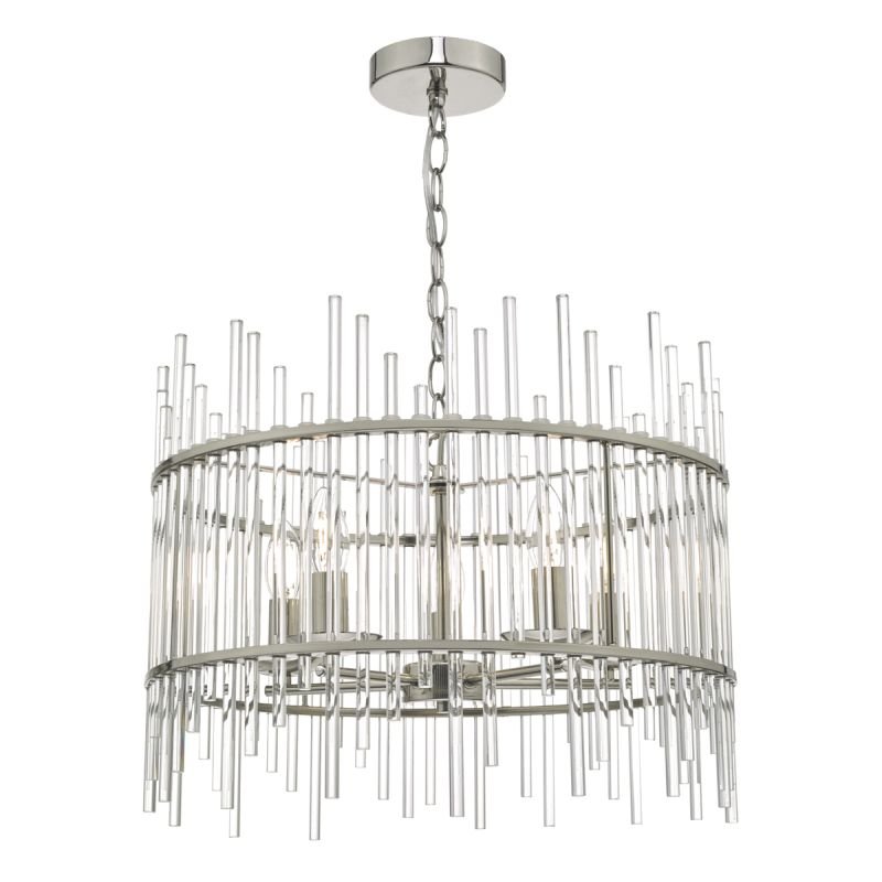 Ceiling Lights - Olyn - Decorative Glass Rods 5 Light Hanging Pendant Dar-OLY0538 - Olyn - Decorative Glass Rods 5 Light Hanging Pendant