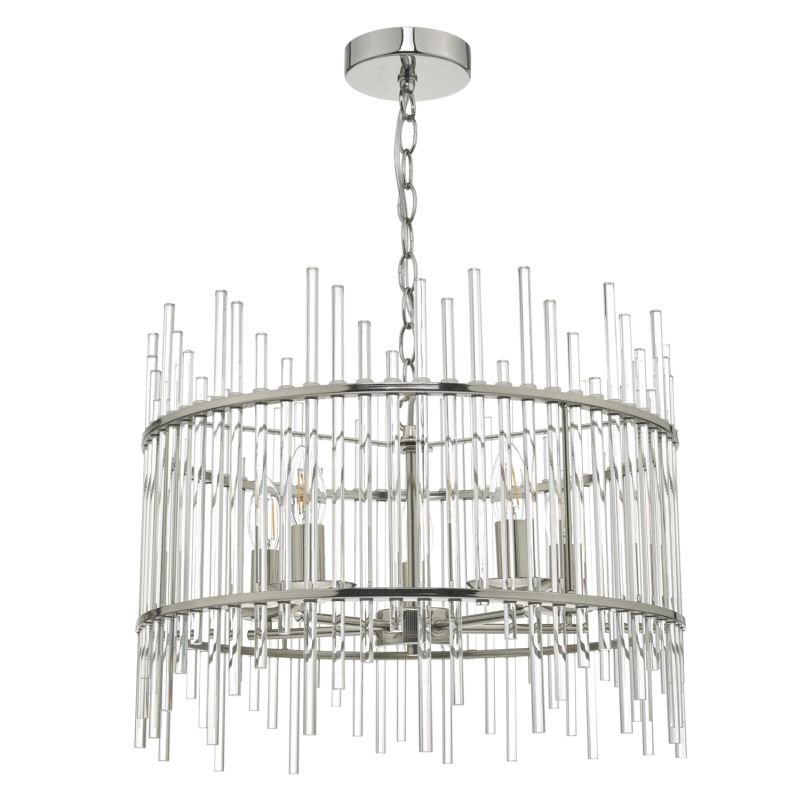Ceiling Lights - Olyn - Decorative Glass Rods 5 Light Hanging Pendant Dar-OLY0538 - Olyn - Decorative Glass Rods 5 Light Hanging Pendant