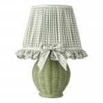 Omer - Green Natural Raffia Table Lamp with Decorative Shade