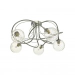 Onawa - Chrome 5 Light Semi Flush with Twisted Glass Onawa - Chrome 5 Light Semi Flush with Twisted Glass