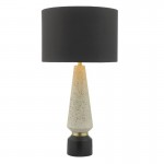 Onora - Stone Table Lamp with Black Fabric Shade Onora - Stone Table Lamp with Black Fabric Shade