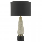 Onora - Stone Table Lamp with Black Fabric Shade Onora - Stone Table Lamp with Black Fabric Shade
