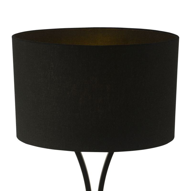 Dar_Vol3-OPO4122 - Oporto - Matt Black Table Lamp with Black Oval Shade