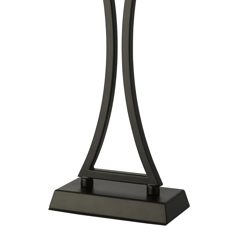 Dar_Vol3-OPO4122 - Oporto - Matt Black Table Lamp with Black Oval Shade