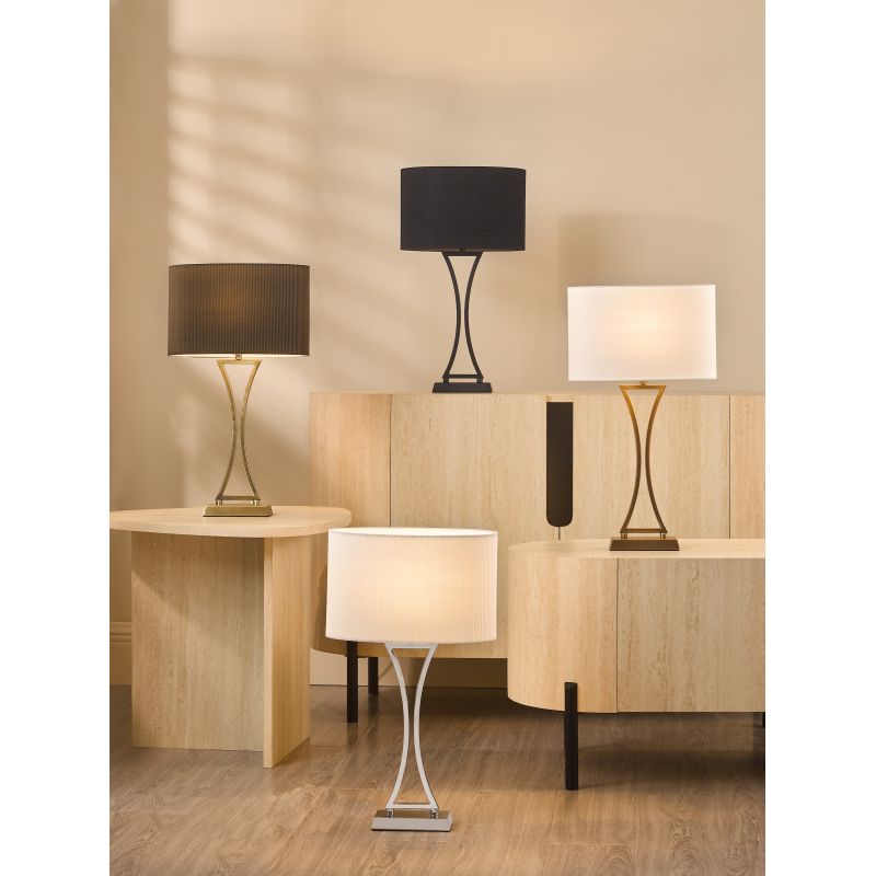 Dar_Vol3-OPO4142 - Oporto - Aged Brass Table Lamp with Ivory Oval Shade