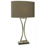 Oporto - Antique Brass Table Lamp with Brown Oval Shade Oporto - Antique Brass Table Lamp with Brown Oval Shade