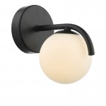 Orlena - Black Wall Lamp with White Glasses Orlena - Black Wall Lamp with White Glasses