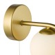 Dar-ORL0735 - Orlena - Satin Gold Wall Lamp with White Glass