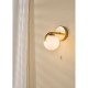 Dar-ORL0735 - Orlena - Satin Gold Wall Lamp with White Glass