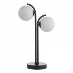 Orlena - Black 2 Light Table Lamp with White Glasses Orlena - Black 2 Light Table Lamp with White Glasses