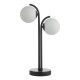 Dar-ORL4222 - Orlena - Black 2 Light Table Lamp with White Glasses