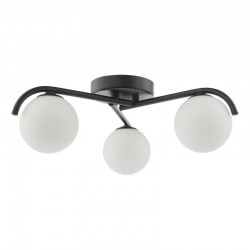 Orlena - Black 3 Light Flush with White Glasses Orlena - Black 3 Light Flush with White Glasses