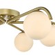 Dar-ORL6435 - Orlena - Satin Gold 6 Light Flush with White Glasses
