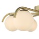 Dar-ORL6435 - Orlena - Satin Gold 6 Light Flush with White Glasses
