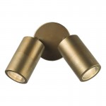 Ortega - Outdoor Aged Brass Twin Spotlights