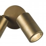 Ortega - Outdoor Aged Brass Twin Spotlights