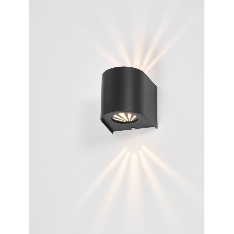Dar-ORV3222 - Orville - Matt Black LED Up & Down Wall Lamp with 3 Effects