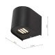 Dar-ORV3222 - Orville - Matt Black LED Up & Down Wall Lamp with 3 Effects