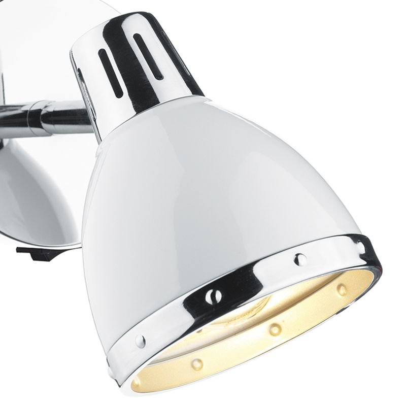 Spot & Downlights - Osaka - Modern White and Polished Chrome Spotlights Wall Lamp Dar-OSA072 - Osaka - Modern White and Polished Chrome Spotlights Wall Lamp