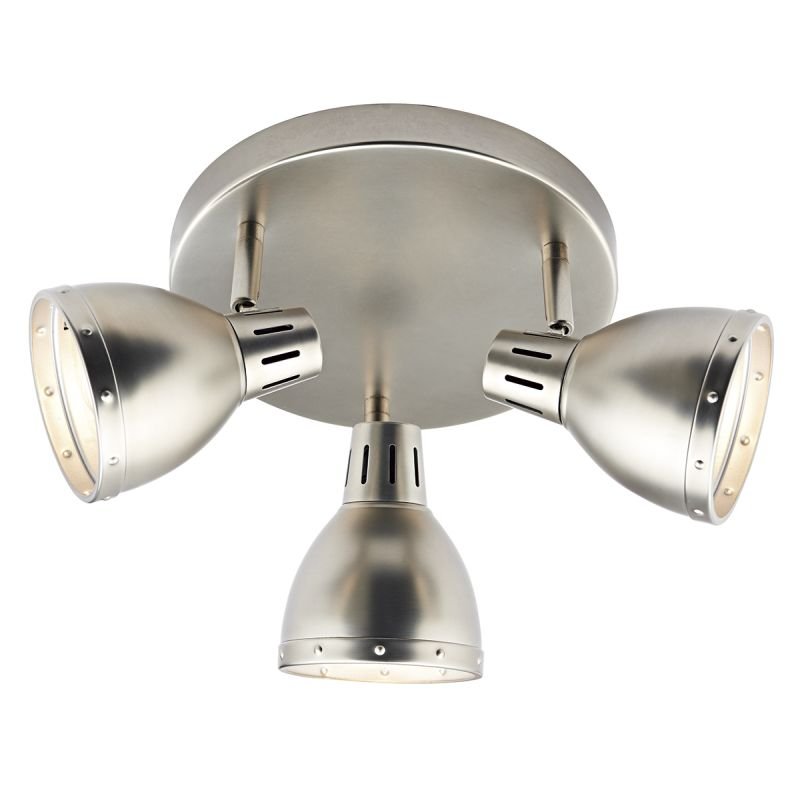 Kitchen Lights - Osaka - Modern Antique Chrome Round Plate 3 Spotlights Dar-OSA7661 - Osaka - Modern Antique Chrome Round Plate 3 Spotlights
