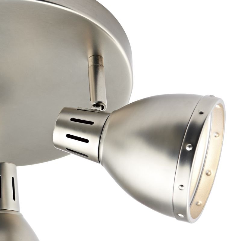 Kitchen Lights - Osaka - Modern Antique Chrome Round Plate 3 Spotlights Dar-OSA7661 - Osaka - Modern Antique Chrome Round Plate 3 Spotlights