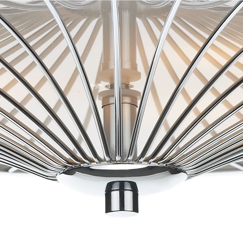 Dar-OSL5050 - Oslo - Decorative Organza Ribbon 3 Light Ceiling Lamp
