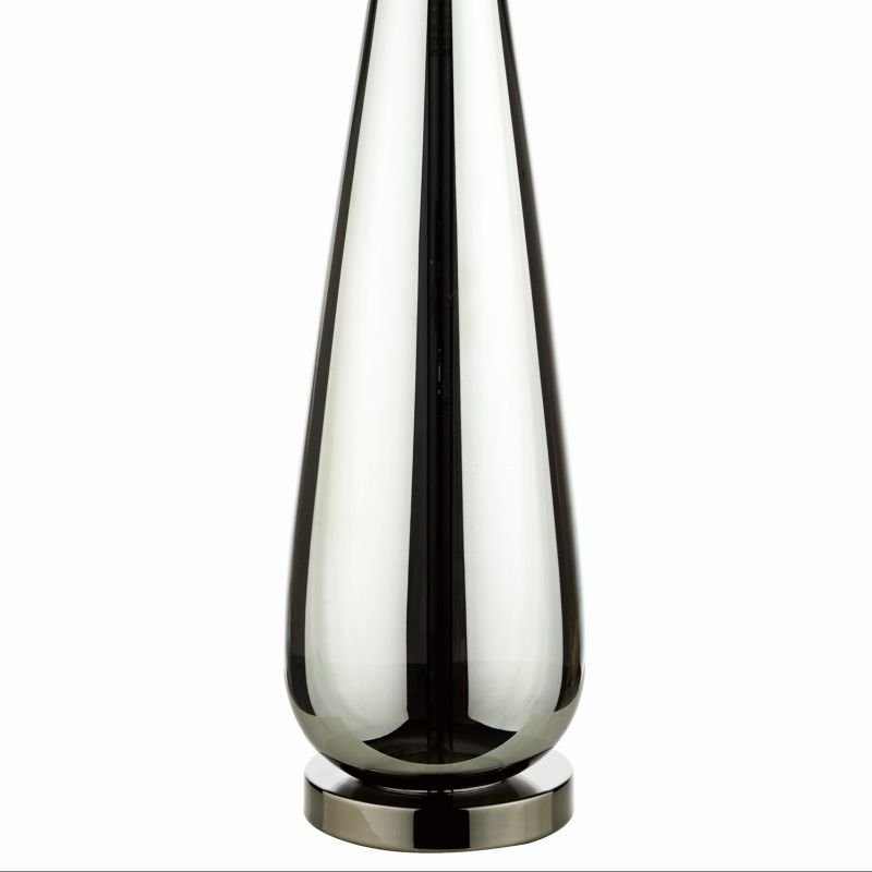 Dar-PAB4267 - Pablo - Black Chrome Glass with Grey Shade Table Lamp