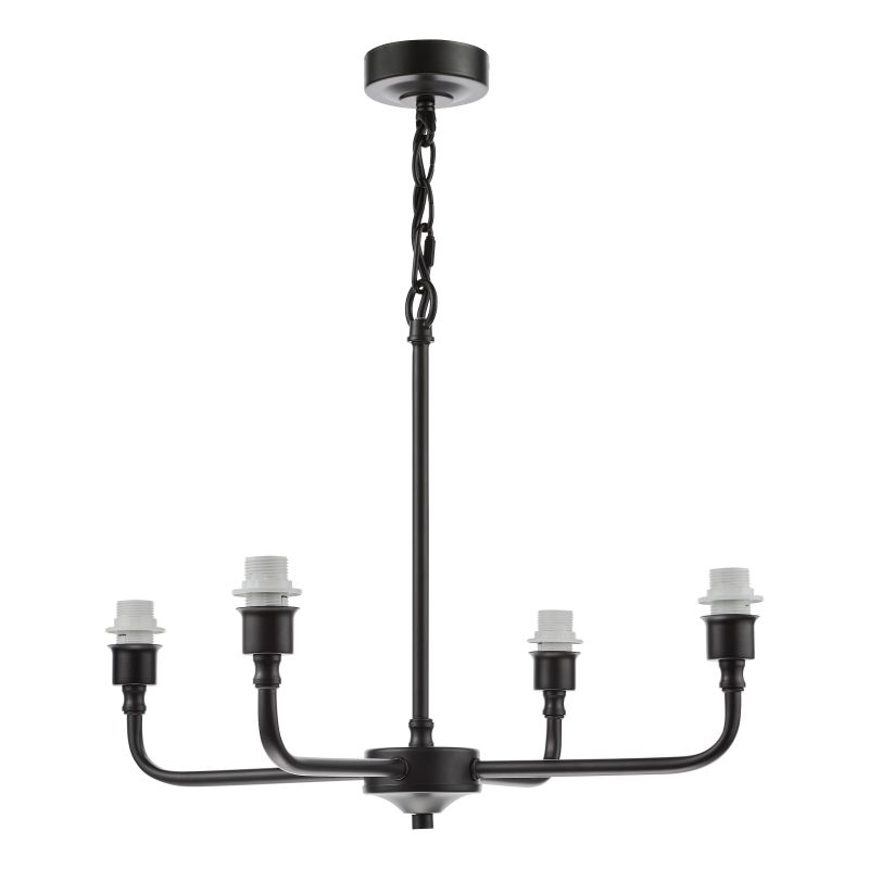 Dar-PAD0422 - Padme - Base Only - Satin Black 4 Light Pendant